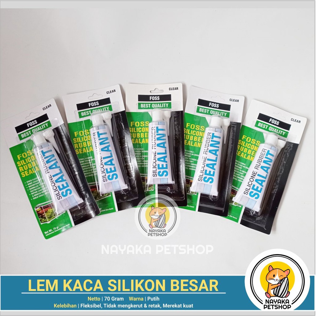 Lem Kaca 70 gr Silikon Sealant Aquarium Aquascape