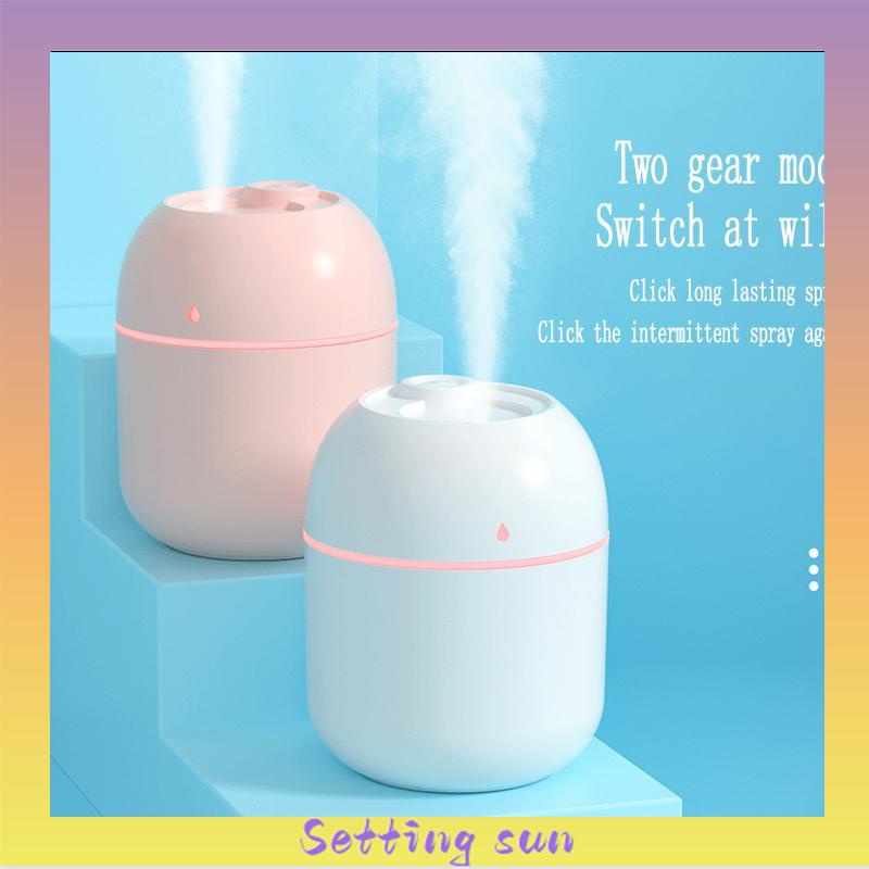 Ultrasonic Air Humidifier 7C Lampu Led Meja Meja Mini Portabel USB Alat Penyemprot Minyak Esensial Aroma Diffuser TN