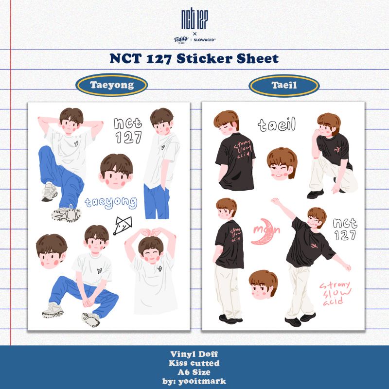 

NCT 127 X TEDDYISLAND X SLOWACID Sticker Sheet