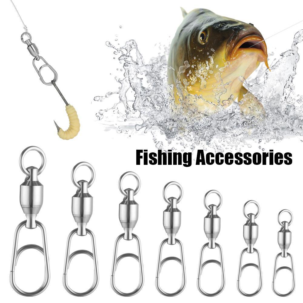 Wonder 5Pcs /Pack Bantalan Putar Tackle Device Lure Connecting Ring Aksesoris Memancing Snap Rolling