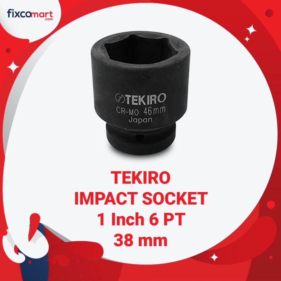 Tekiro Impact Socket 1 inch 6 PT 38 mm / mata sock impact