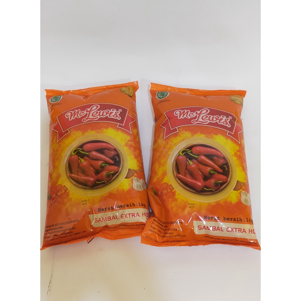

Mc Lewis Extra Hot sauce 1 kg Gratis Bubble Wrab Dus Tebal Packing Aman Termurah Grosir Jogja