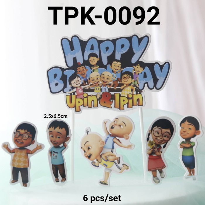 

TPK-0092 CAKE TOPPER HIASAN KUE KERTAS UPIN-IPIN EKSKLUSIF