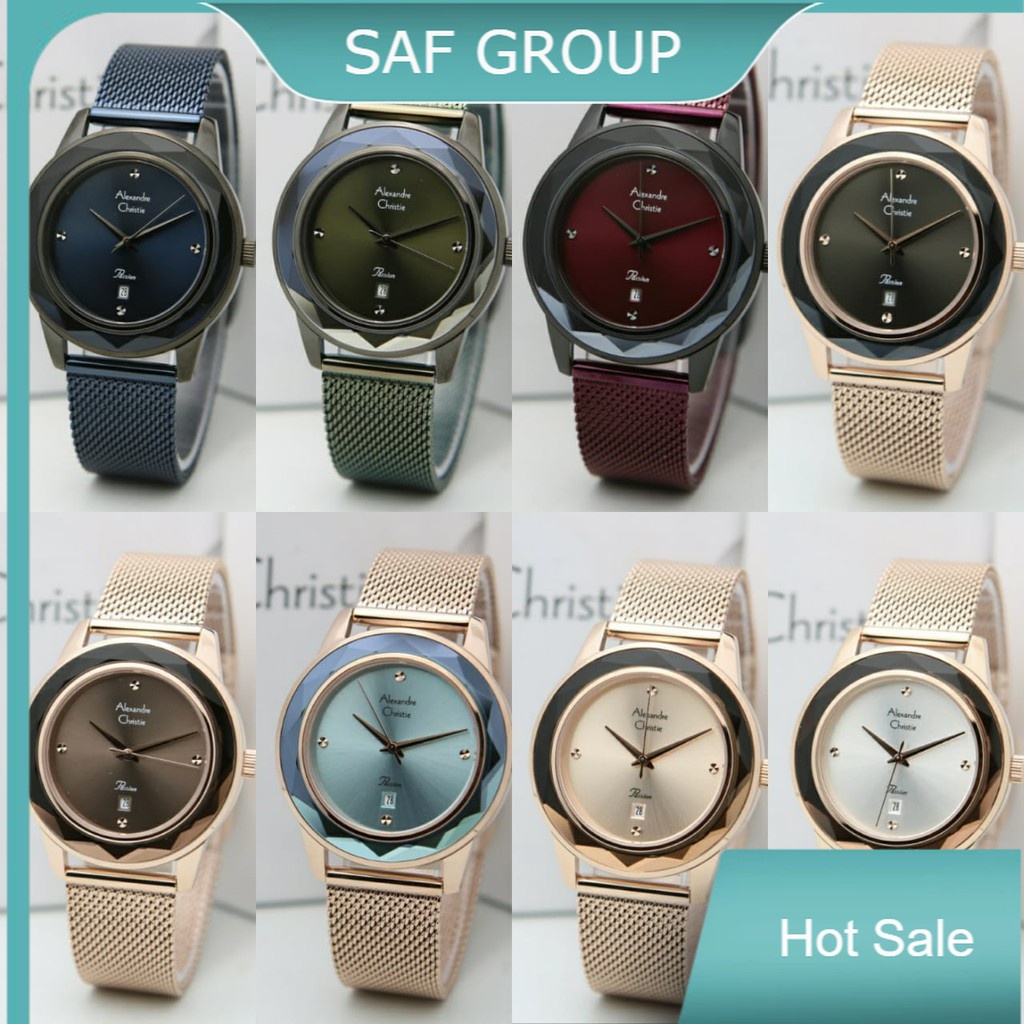 JAM TANGAN WANITA ALEXANDRE CHRISTIE AC 2908 AC2908 RANTAI PASIR ORIGINAL by plp
