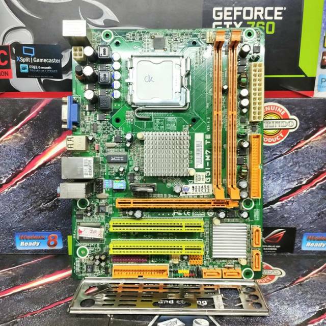 Motherboard Intel G31 Biostar Socket LGA 775 Slot Memory RAM DDr2 Normal