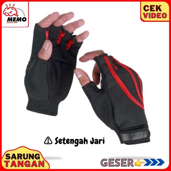 Sarung Tangan Motor Pria Sarung Tangan Pria Sarung Tangan Setengah Jari Sarung Tangan Motor Keren 5