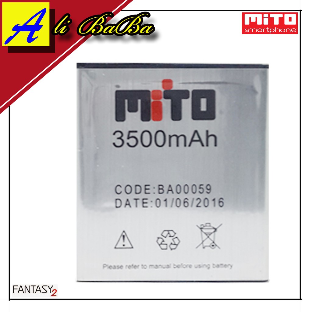 Baterai Handphone Mito Fantasy 2 A310 BA00059 Double Power Mito Batre HP Mito A310 Battery Mito A310