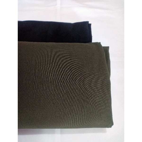 KAIN WOLFIS POLOS WARNA DARK OLIVE GREEN ( 145 cm = Rp. 42.000 )
