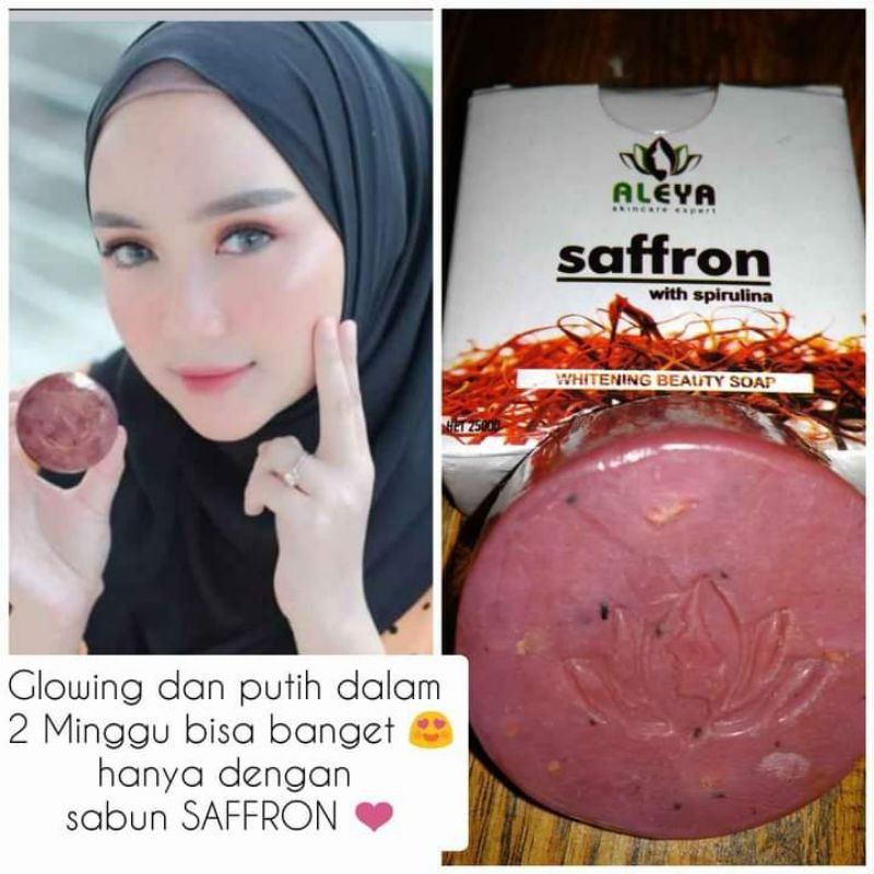 SABUN SAFFRON ALEYA Sabun Safron Bpom Sabun Pemutih Saffron  Sabun Safron Aleya