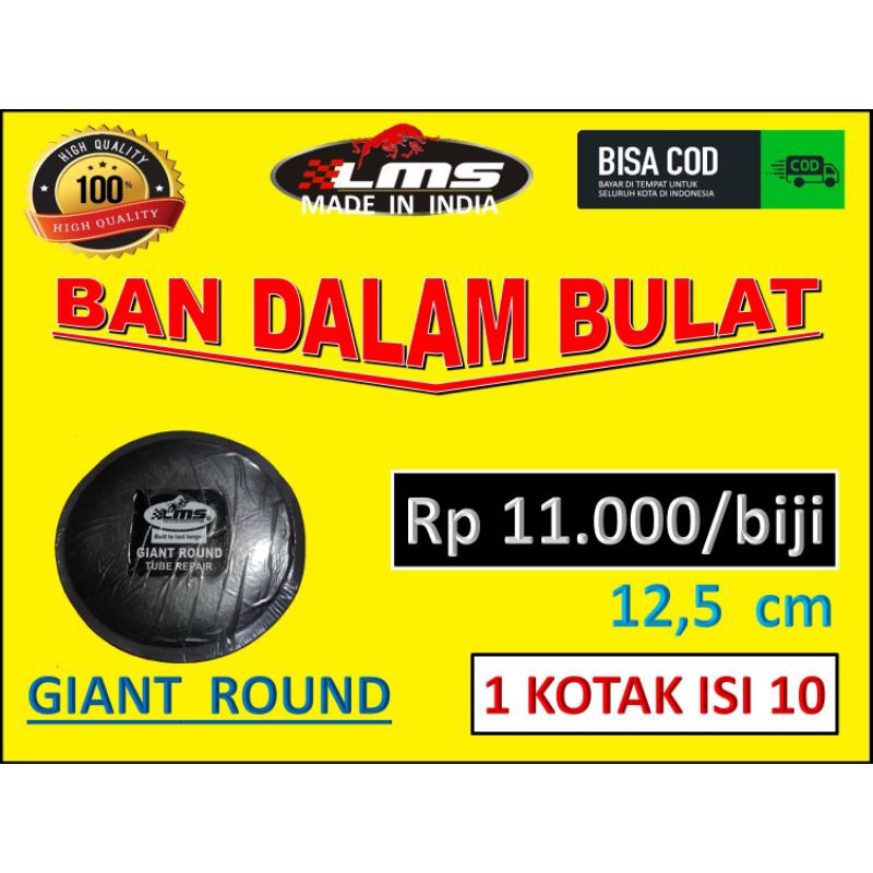 1pc giant round,LMS the best patch tire GIANT ROUND,tambal ban dingin,LMS,tambal tiptop
