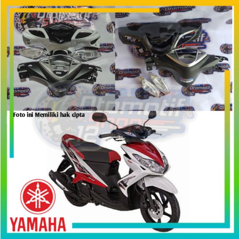 Batok kepala depan belakang yamaha xeon karbu putih dan hitam full set DAN LAMPU SENJA