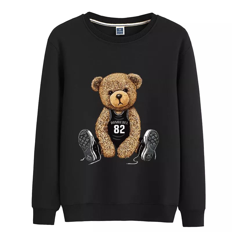 [ CUSTOM SIZE] DOM REBEL TEDDY BEAR SPORTY M,L,XL,XXL SWEATER CREWNECK OBLONG UNISEX