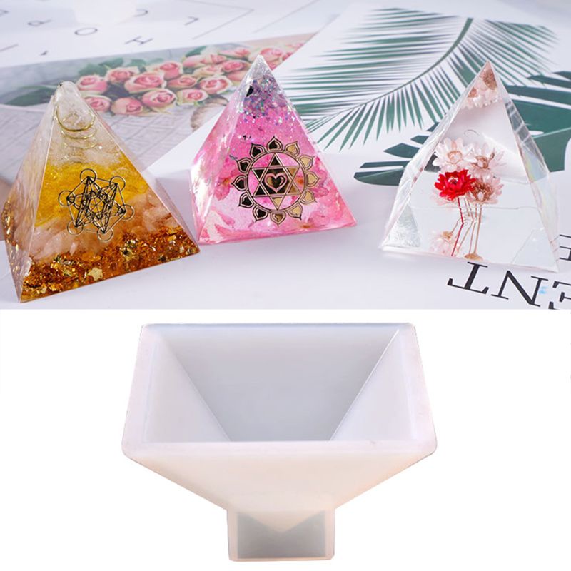 SIY  Handmade Jewelry Transparent Silicone Mould Dried Flower UV Resin Decorative Craft DIY Pyramid Epoxy Molds