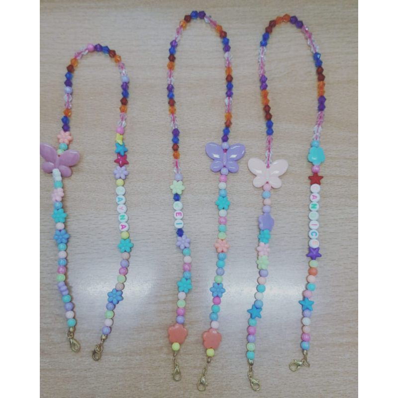 Lanyard masker anak premium/tali masker anak(nama)/strap masker