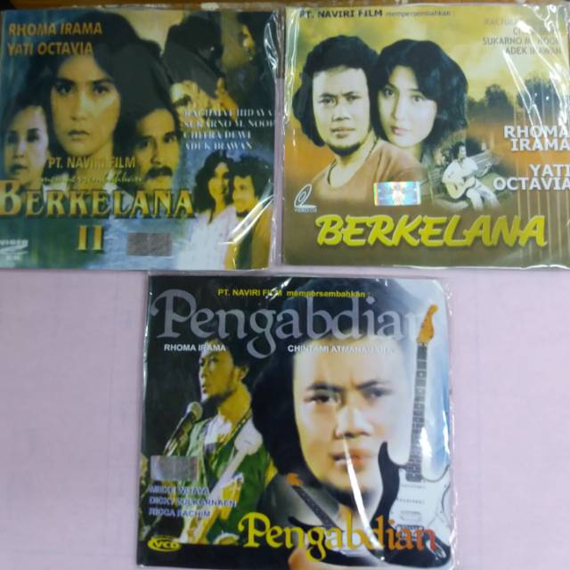 VCD Film Original RHOMA IRAMA . 1 PAKET 3 JUDUL . BERKELANA .