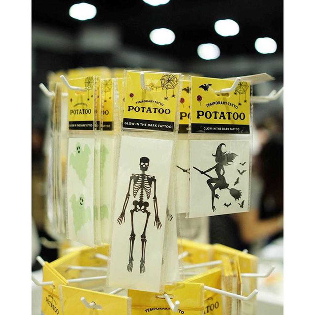 

POTATOO GLOWING SKELETON Temporary Tattoo Sticker