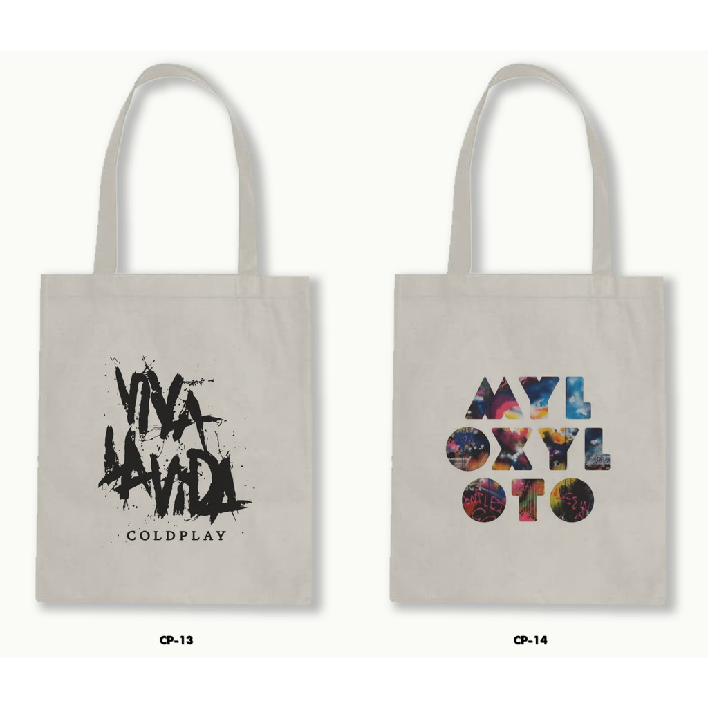 TOTE BAG BLACU - COLDPLAY .01