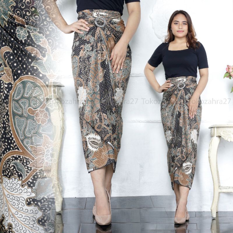 Rok Lilit Instan Motif Aurel Rok Bawahan Kebaya Rok Serut Kondangan &amp; Wisuda by tokozahra27