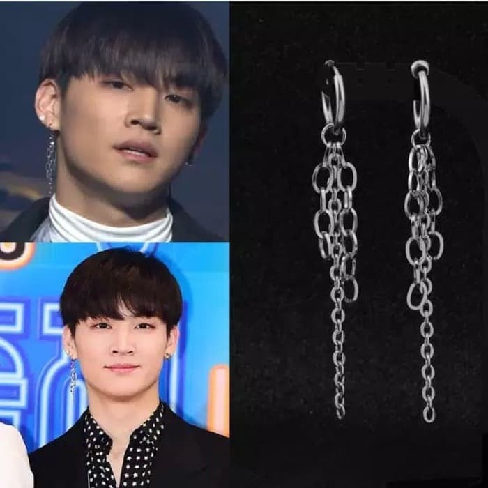 EE0433 - Anting JEPIT Tanpa Tindik Pria Wanita Kpop Korea BTS EXO NCT