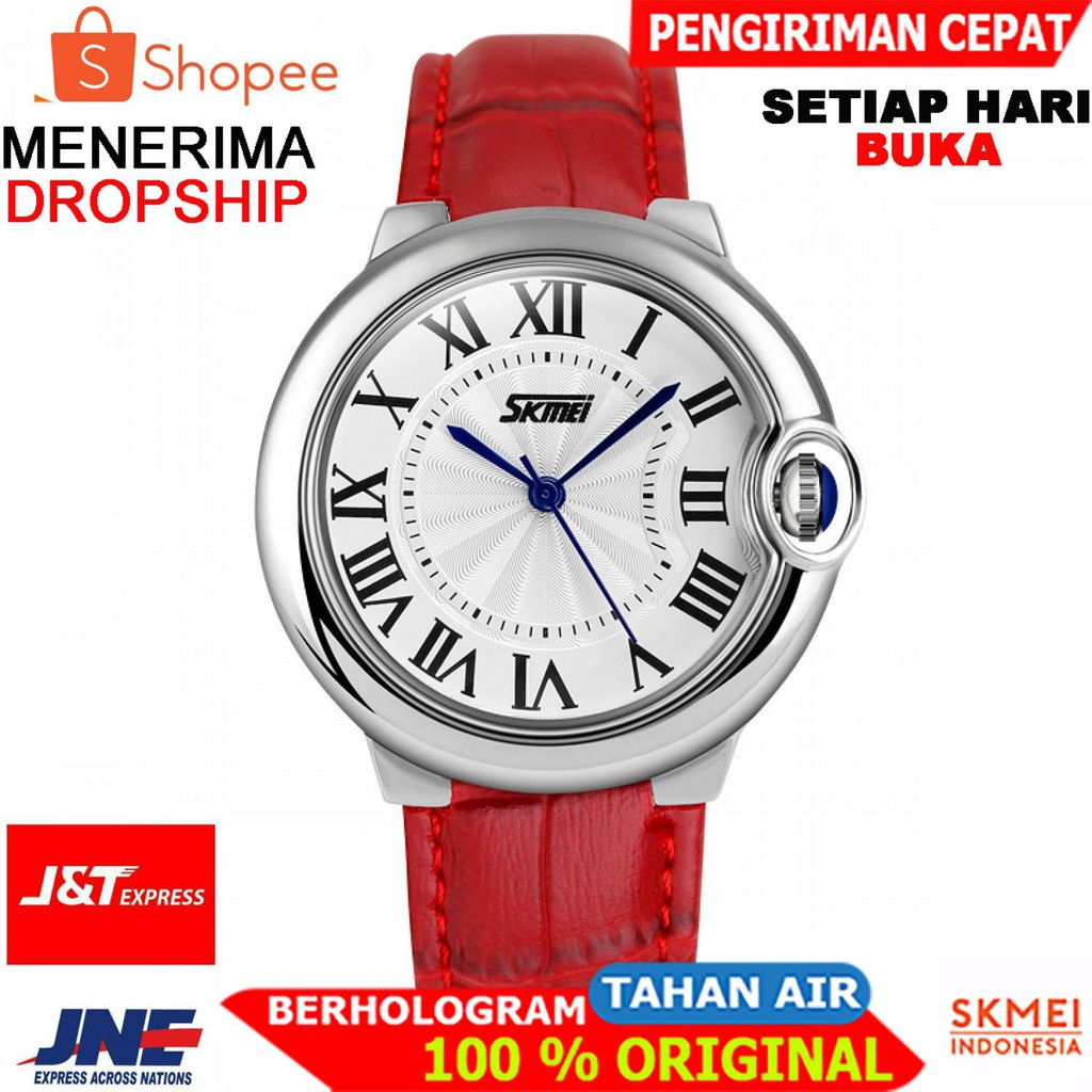 ORIGINAL SKMEI Jam Tangan Analog Wanita - 9088 CL [Merah]