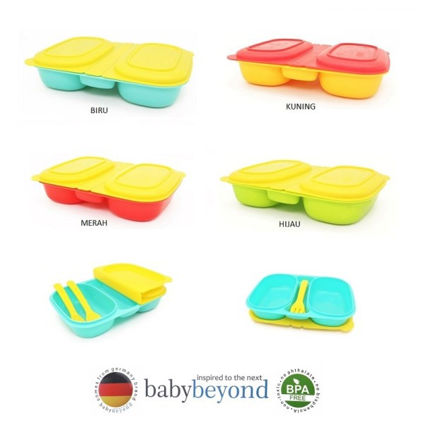 Baby Beyond Dual Bento-Box with Fork and Spoon