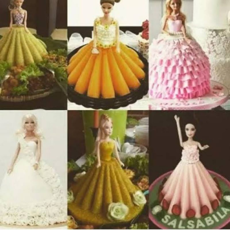 CETAKAN TUMPENG ROK BARBIE / CETAKAN PUDING ROK BARBIE