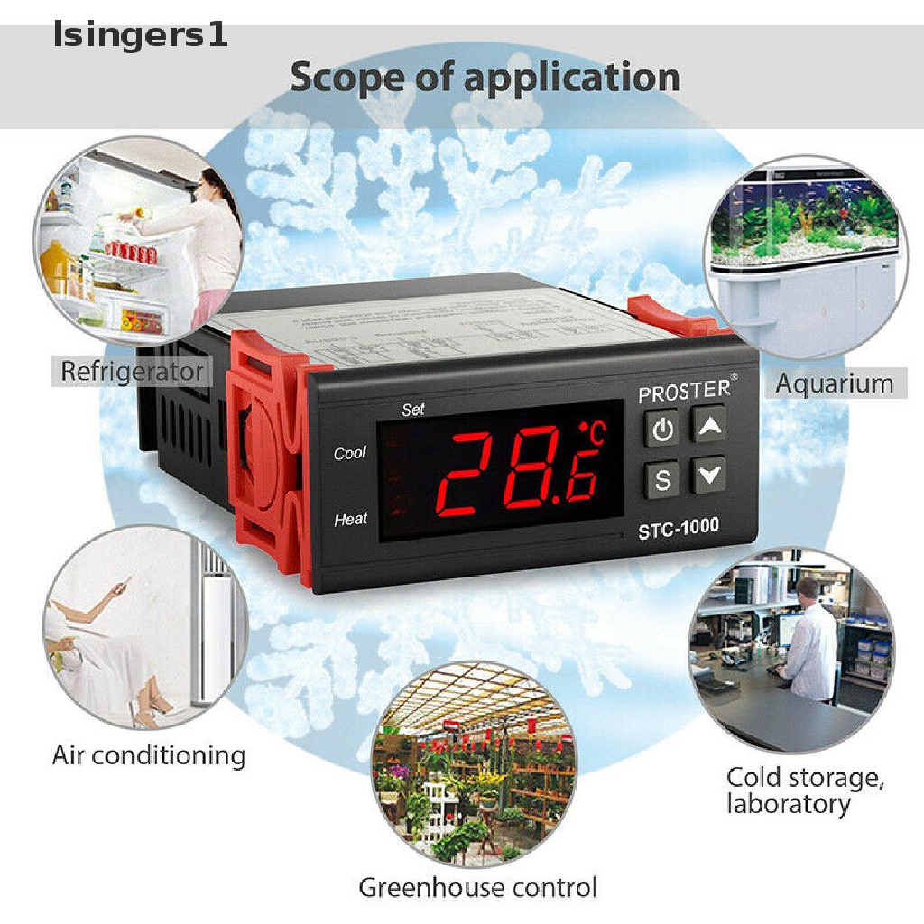 (lsingers1) Stc-1000 Thermostat Pengatur Suhu Digital 220V + Sensor