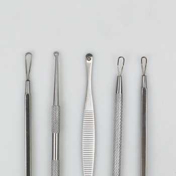 Face Care Stainless Steel Skin Acne Pimple Remover Kit / Alat Pemencet Jerawat Dan Komedo Alat Penghilang Jerawat Kulit Stainless Steel Perawatan Wajah  / Alat Facial Alat Perawatan Wajah Jerawat Pinset Alat Pencabut Komedo / Set Pinset Pembersih Wajah