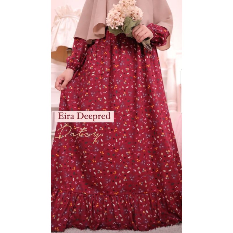 Ditsy Maret 2021 Eira Deepred Box Crepe XL