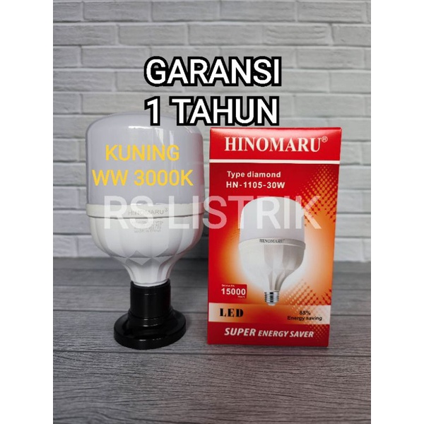 Hinomaru lampu led 30 watt type Diamond HN1105 30W Cahaya KUNING WARM WHITE 3000K