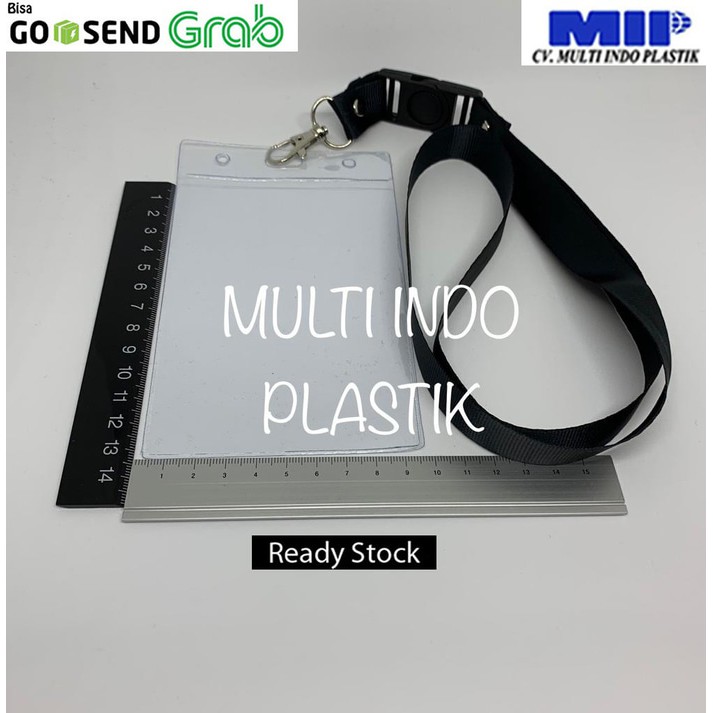 

Tali id card hitam/tali nametag/uk 9 x 12.5/tali lanyard murah 2 cm
