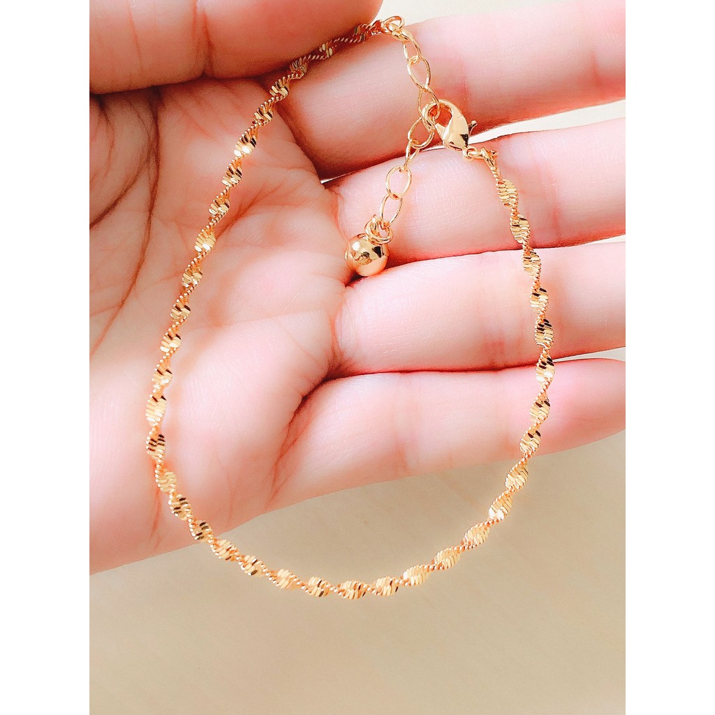 Gelang Wanita Model Rantai Melintir Gold Xuping