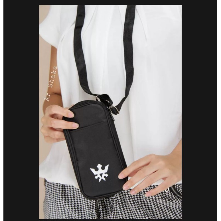 Tas Selempang Pria Sako Wallet Tas HP Hanging Neck Bag / Tas Mini Selempang Pria Wanita