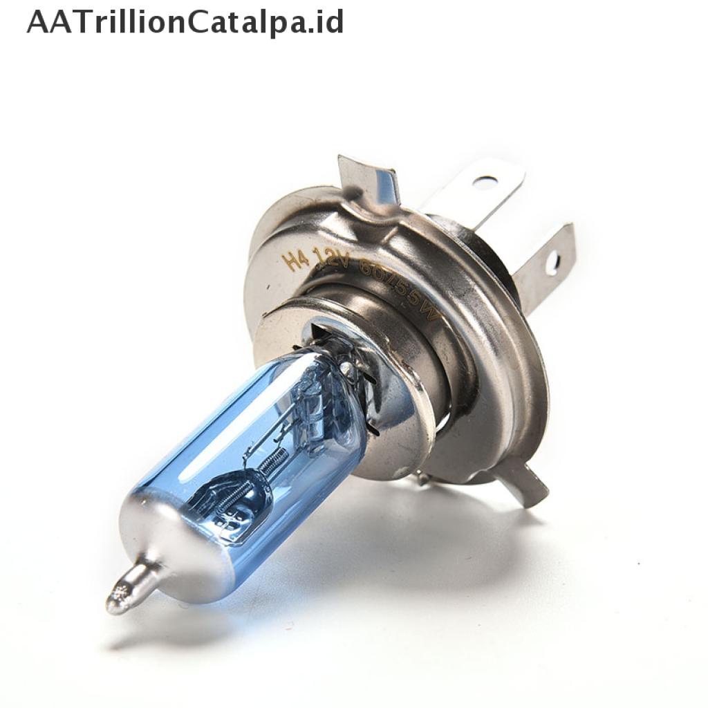 (AATrillionCatalpa) 2pcs Lampu Halogen Xenon HID H4 12V 60 / 55W Warna Putih Untuk Mobil