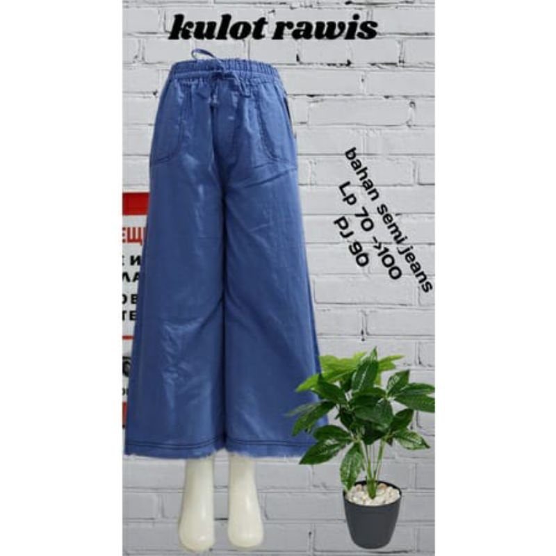 kulot levis ribbon kulot jeans ribbon/kulot levis saku kanan kiri-Kulot rawis