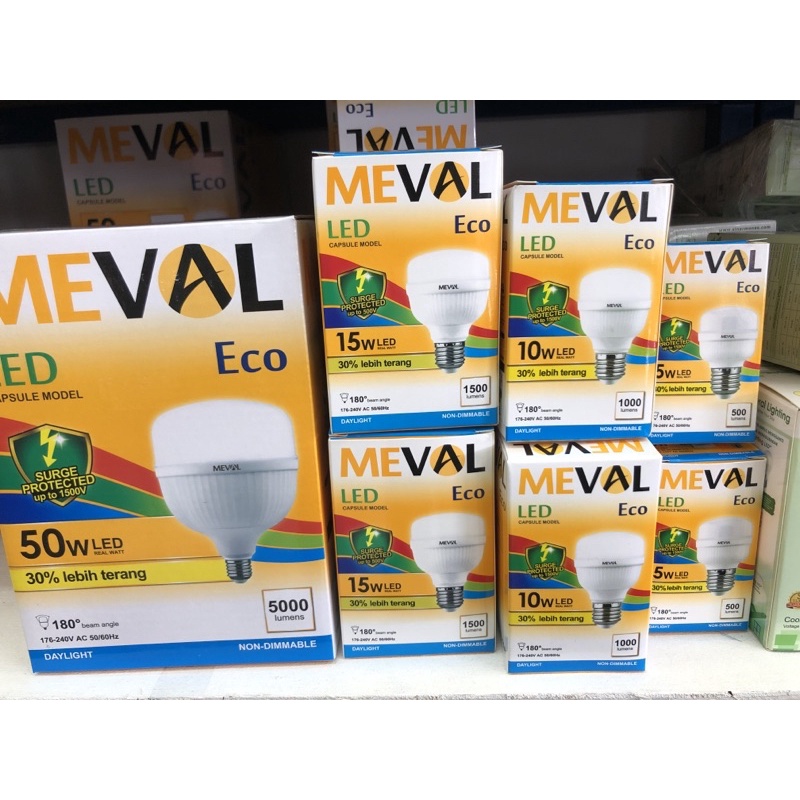 Jual Lampu Led Capsule Meval Eco 5W / 10 W / 15 W / 20W Warna Cahaya ...