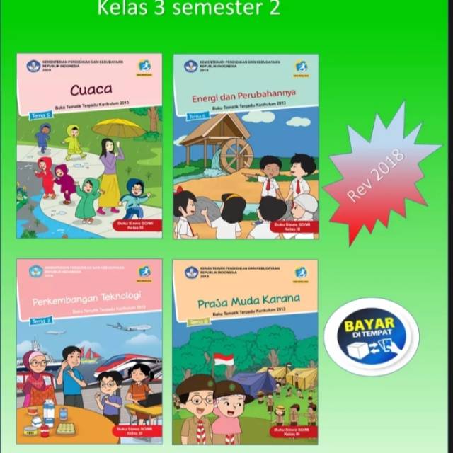 Paket satu tahun buku siswa tematik k13 kelas 3 tema 1,2,3,4,5,6,7,8, Pai edisi terbaru