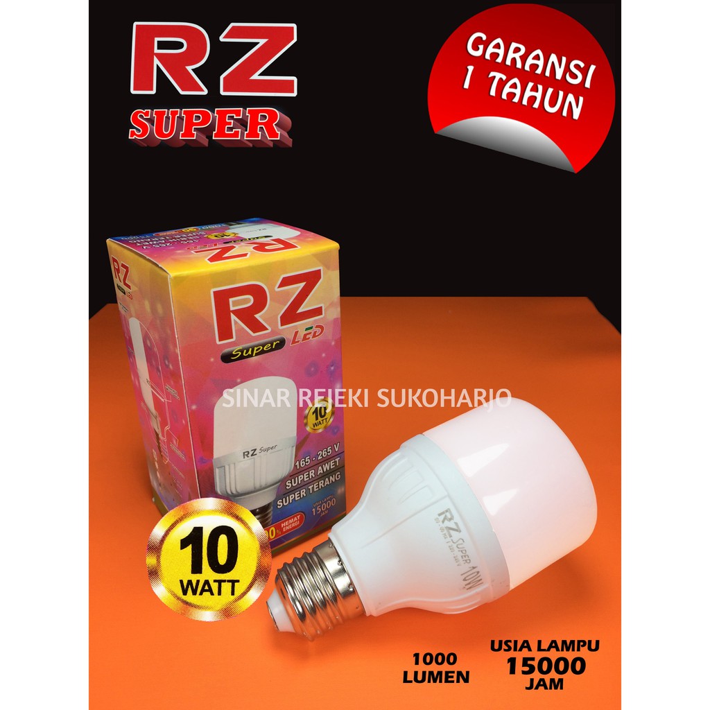Lampu LED Kapsul 10W 10Watt Bohlam Capsule Putih 10 Watt RZ Super