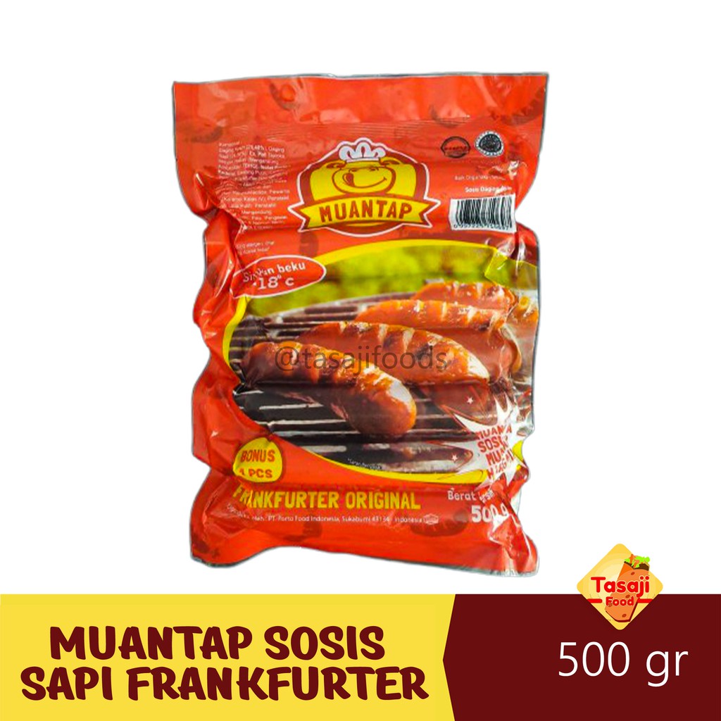 MUANTAP Sosis Sapi Frankfurter Jumbo 500 Gram