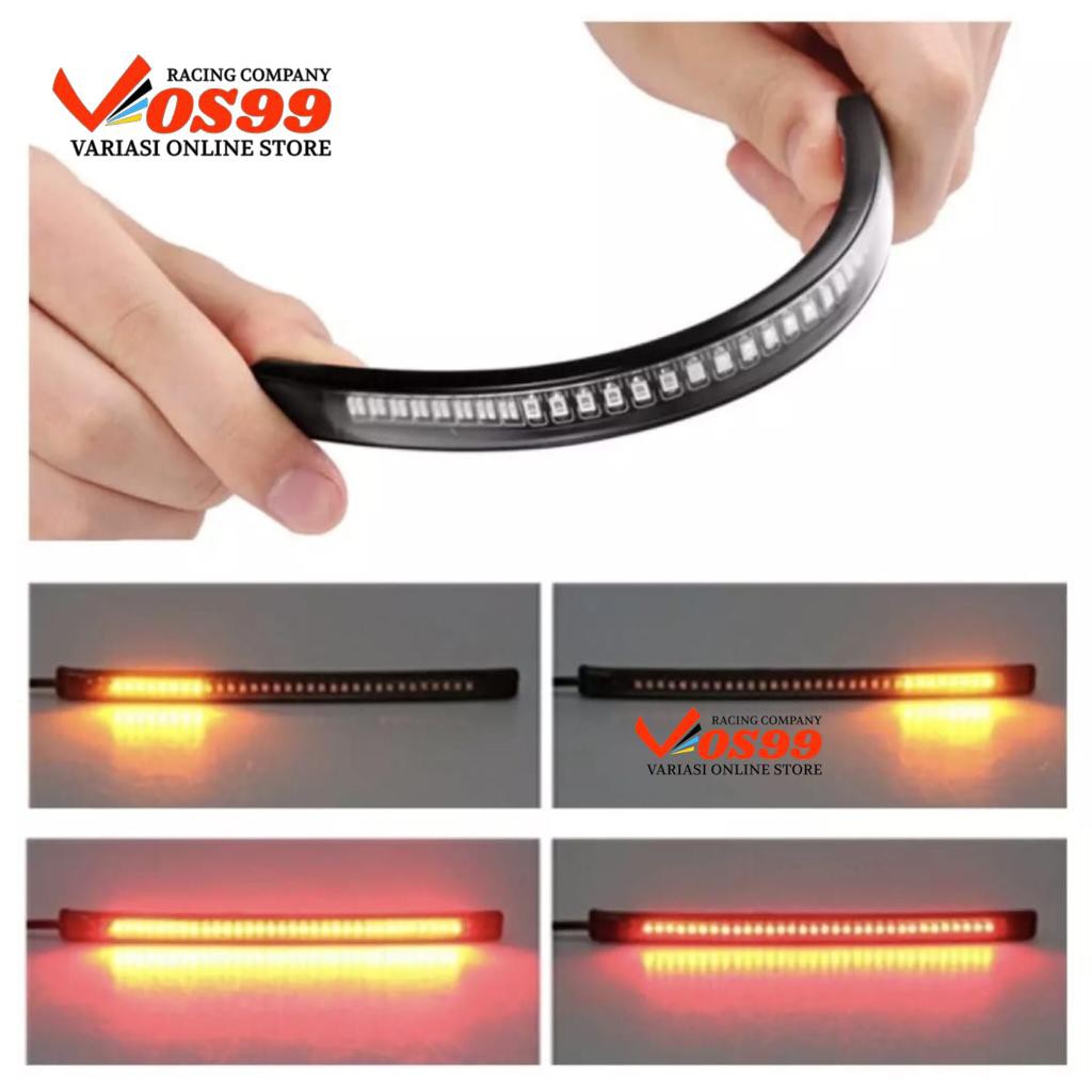 LAMPU LED STOP REM STRIP FLEXIBLE 20 CM REM STOP &amp; SEN BELAKANG MOTOR DAN MOBIL LAMPU PLAT NOMOR