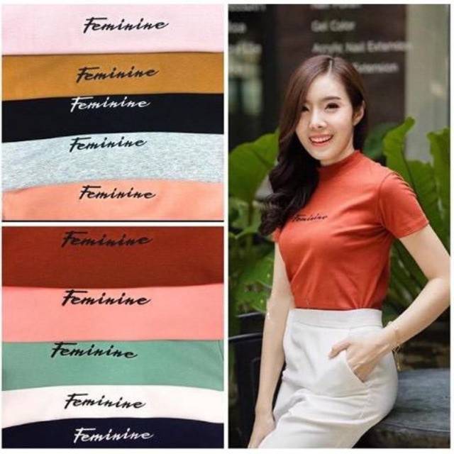 Fourfashion KAOS GI-ANTS RINGER FEMININE TEE TSHIRT TUMBLR PAKAIAN WANITA MURAH