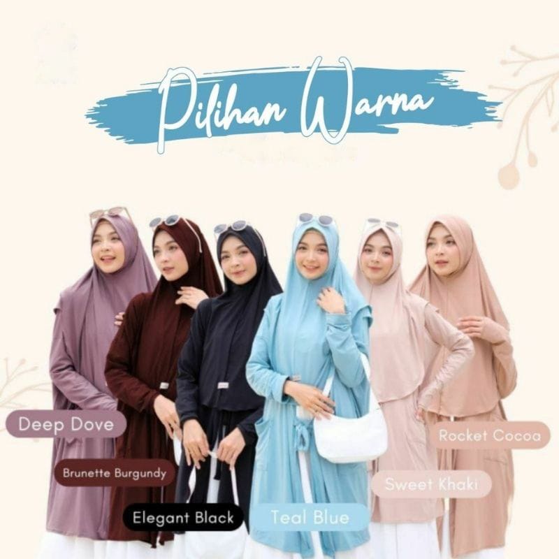 Hijab Cardigan 2in1 pake Pet/pad busa-Kerudung Menyatu Dengan Cardi, Bahan Nyaman dan Halus