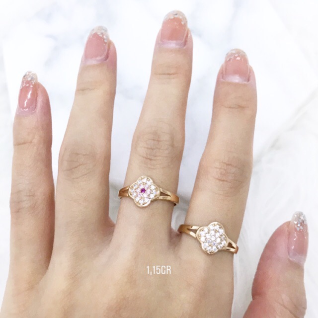 TM375 CINCIN CLOVER EMAS ASLI