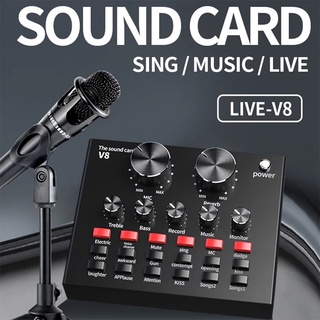 TAFFSTUDIO USB External Soundcard V8 V8U V8S V8 PLus Live Broadcast Bluetooth - Sound Card V8 V8U V8S V8 PLus