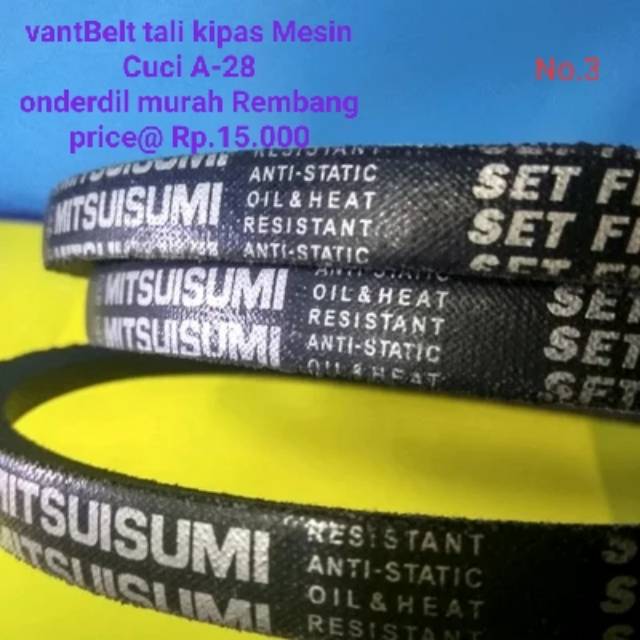 V-Belt mesin Cuci A -28(onderdil Rembang)