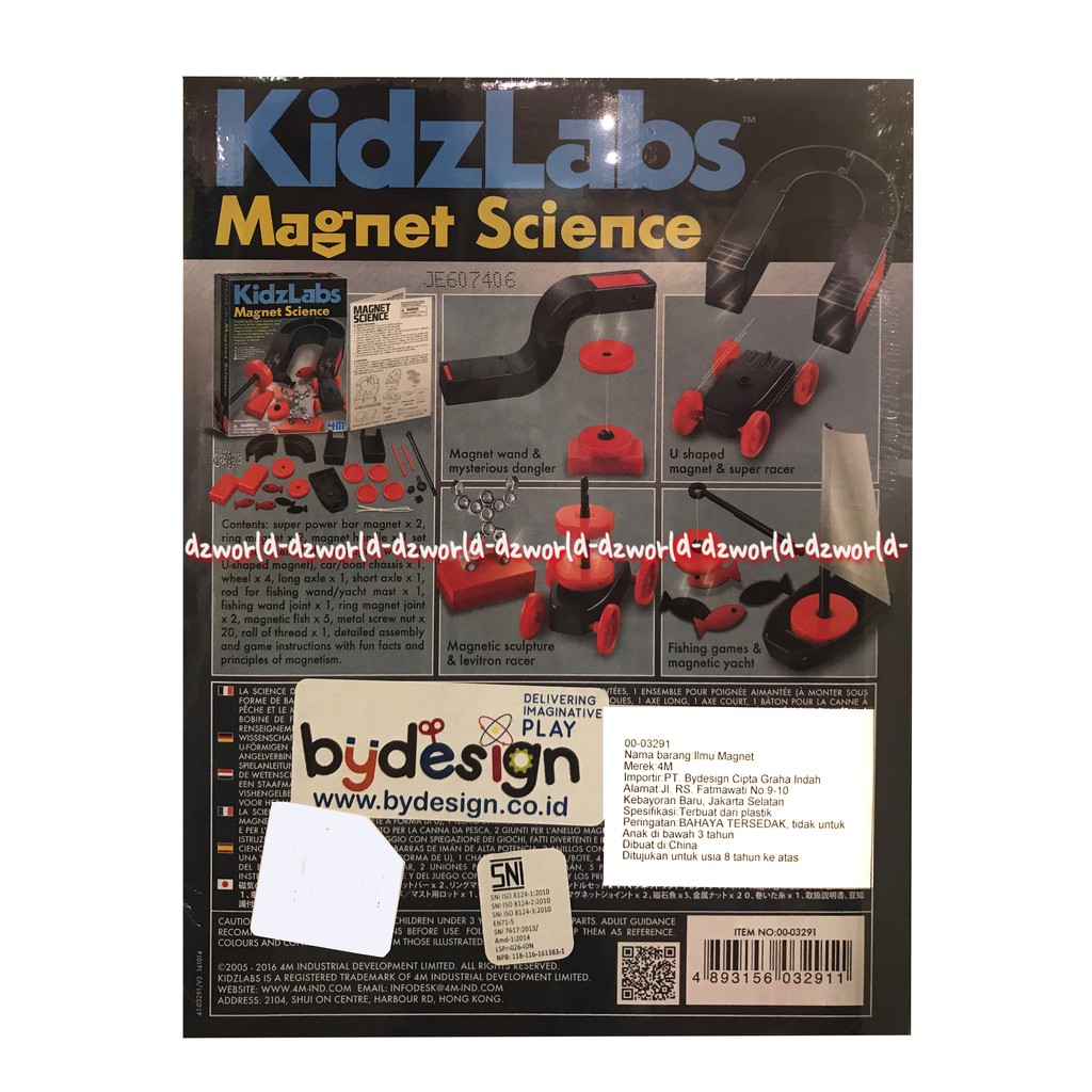 Kidzlabs Magnet Science mainan anak untuk mempelajari efek magnet melalui kombinasi eksperimen sains