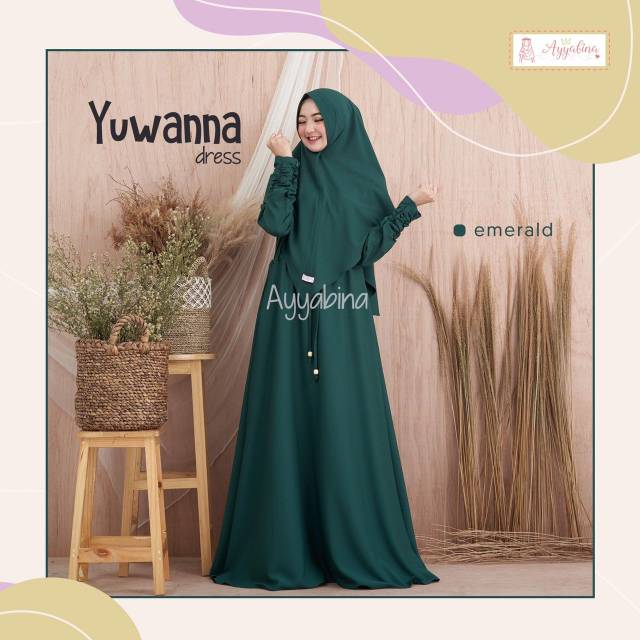 Yuwanna Dress” by @ayyabina Gamis wanita cantik
