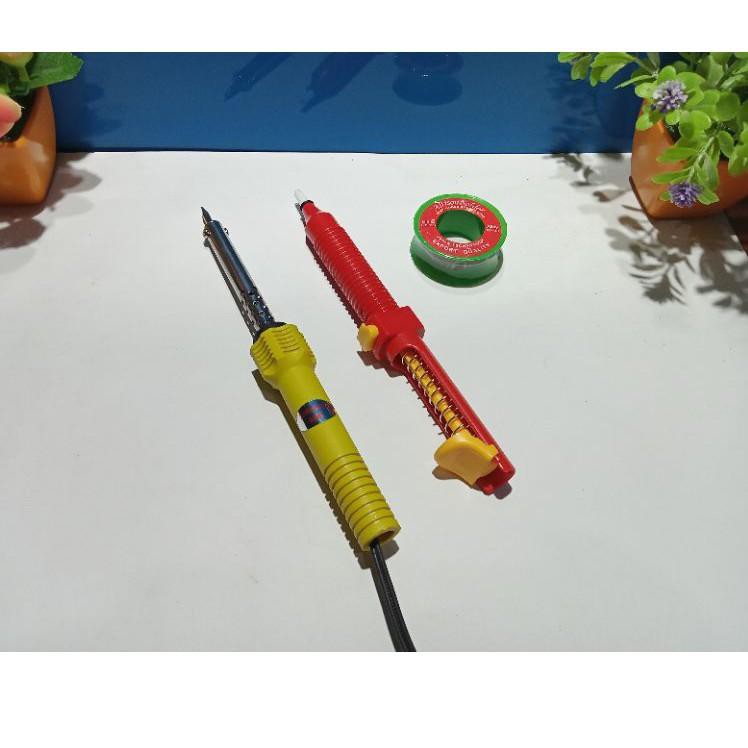 Grosir Solder listrik gagang alat patri + alat sedot timah + timah 5 meter