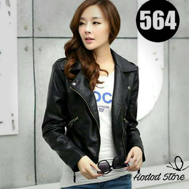 Jaket kulit ramones wanita - jaket sintetis ramones wanita