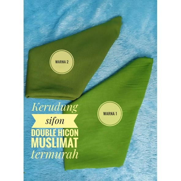 Jilbab Muslimat Siffon Double Hicon Premium